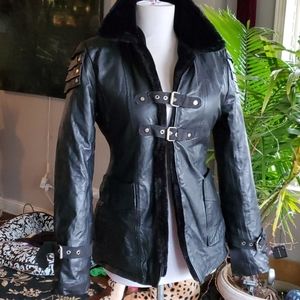 New Leatherworld sexy mad max jacket epaulettes